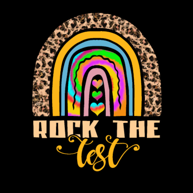 Zoom image Rock The Test Test Day Teacher Day Rainbow Teacher