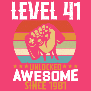 Zoom image Level 41 Jaar Unlocked Gaming Verjaardagscadeau