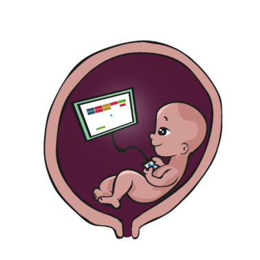 Zoom image Graviditet mamma förlossning baby gamer gambler