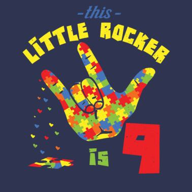 Zoom image Rocker Ikä 9 Syntynyt Syntymä Palapeli Autismi Tietoisuus