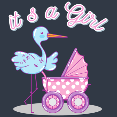 Zoom image Tshirt geboorte, het is een meisje