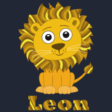 Zoom image Leon lion chat drôle avec le nom
