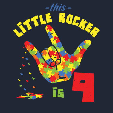 Zoom image Rocker Ikä 9 Syntynyt Syntymä Palapeli Autismi Tietoisuus