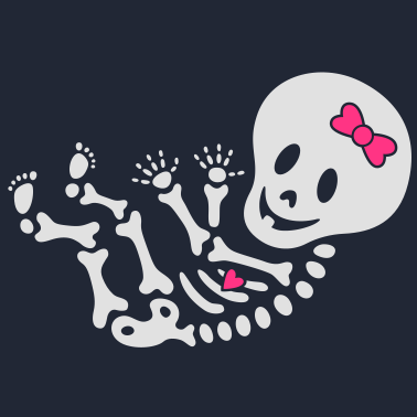 Zoom image pige skelet barsel Baby m / hjerte