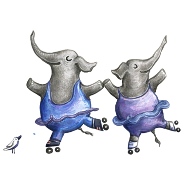 Zoom image Roller skate elephant dance