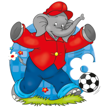 Zoom image Benjamin Blümchen spielt Fußball