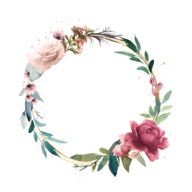 Zoom image Moderner Blumen Kranz personalisierbar