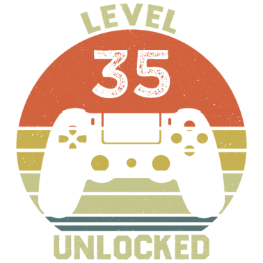 Zoom image Level 35 Unlocked 35 Ans Anniversaire Cadeau