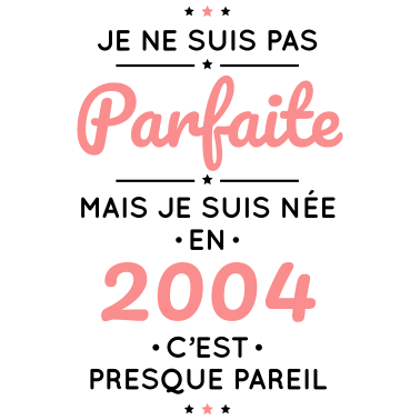 Zoom image Anniversaire 18 ans - Pas parfaite née en 2004