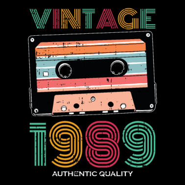 Zoom image Vintage 1989 89 urodziny retro vintage prezent