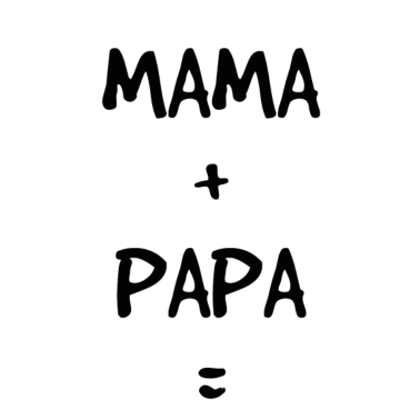 Zoom image Mamma + pappa = babyavkomma - gåva för förlossning