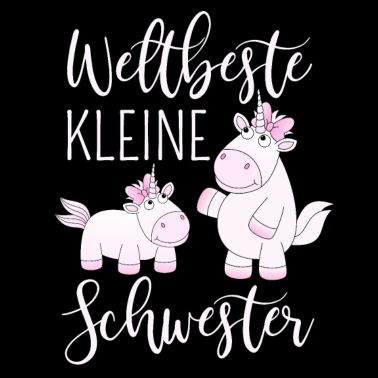 Zoom image Weltbeste Kleine Schwester Einhorn rosa Geschwiste