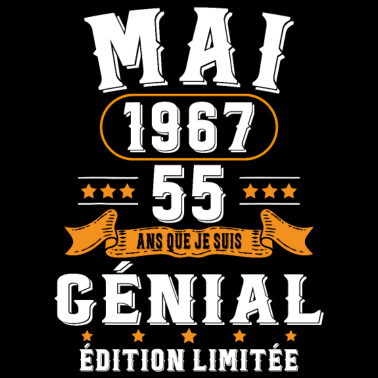 Zoom image 55 Ans Anniversaire Vintage Né(e) en Mai 1967