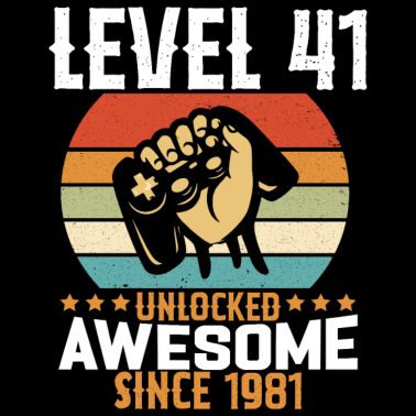 Zoom image Level 41 Jaar Unlocked Gaming Verjaardagscadeau