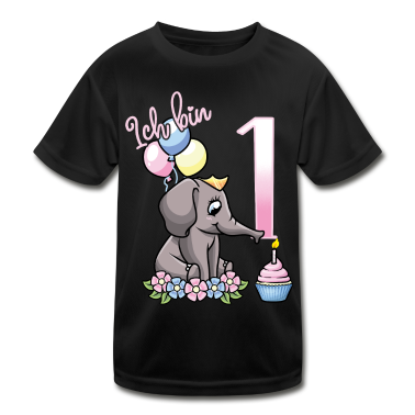 1. Geburtstag  - 1. Geburtstag 1 Jahr Mädchen Elefant