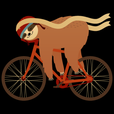 Zoom image Sloth Sleeping On Bicycle
