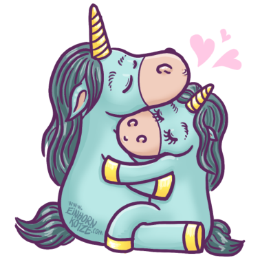 Zoom image unicorns in love