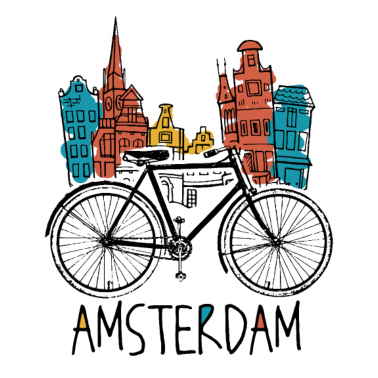 Zoom image Amsterdam - Retro Nederland Bicycle Gift