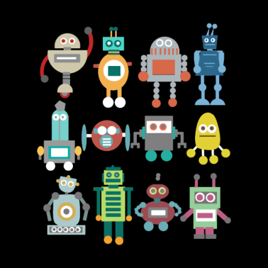 Zoom image Nerd Robot Retro Grappig Cadeau Techniek Spelen