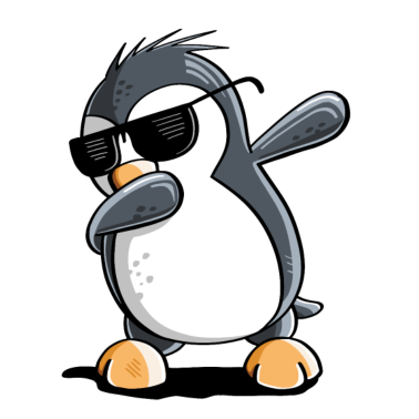 Zoom image Coole Dab Dance Penguin met zonnebril dabbing