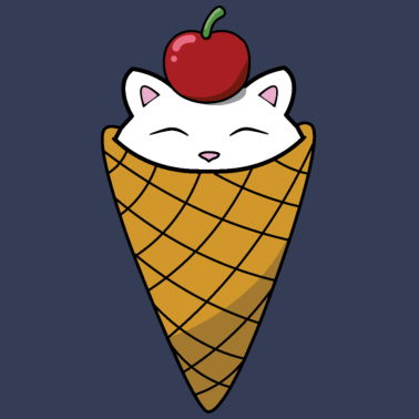 Zoom image Bedårande katt i glass dessert