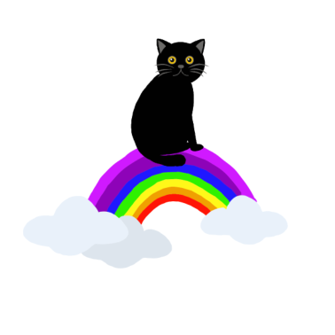 Zoom image Katt på regnbågen