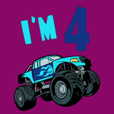 Zoom image Jeg er 4 Monstertruck Fødselsdag Monstertruck Bigfoot