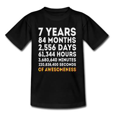 1. Fødselsdag  - 7 års fødselsdag, 7 år gammel fødselsdag, 7 års fødselsdag