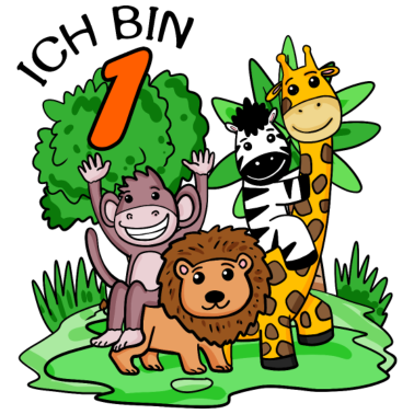 Zoom image 1. Geburtstag - Ich bin 1 - Tiere Wildnis
