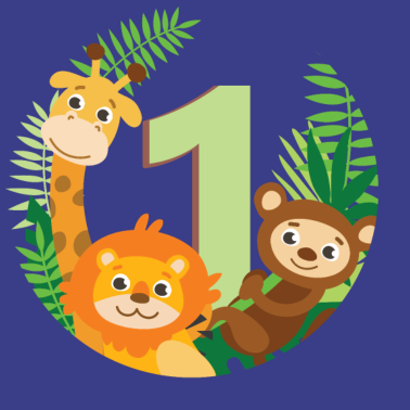 Zoom image Erster Geburtstag Dschungel Tiere
