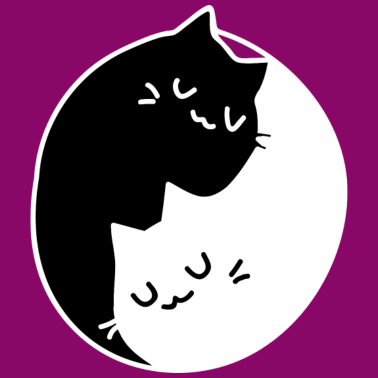 Zoom image Idée de cadeau de chats de Ying Yang