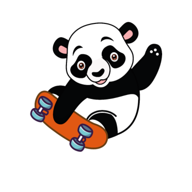 Zoom image Skateboard panda skateboard skateboard rolig gåva