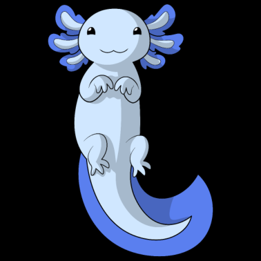 Zoom image Söt blå Anime Axolotl