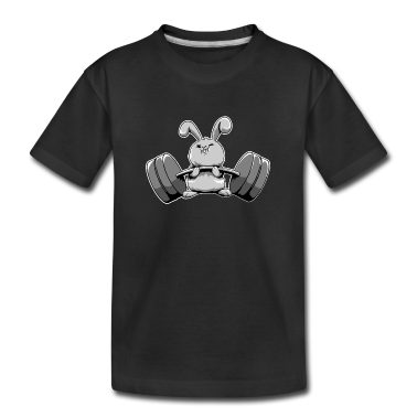 1. Födelsedag  - Rolig kanin tyngdlyftning Gym Workout Bunny