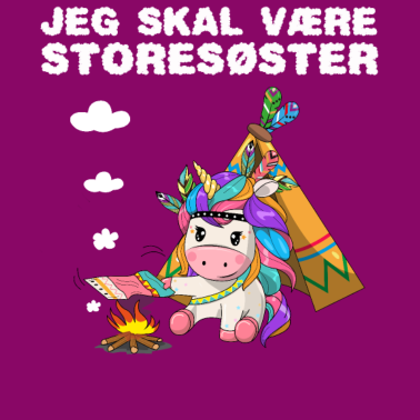 Zoom image Jeg skal være storesøster enhjørning gave fødsel