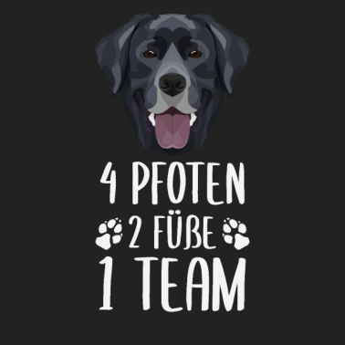 Zoom image 4 Pfoten 2 Füße 1 Team, Schwarzer Labrador