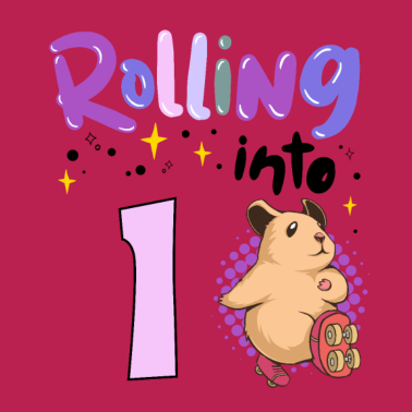 Zoom image 1. Geburtstag Hamster Rolling into 1 Jahr