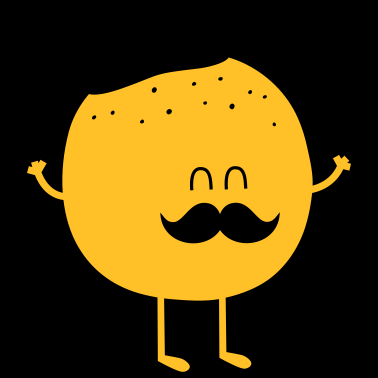 Zoom image Funny Orange with Mustache