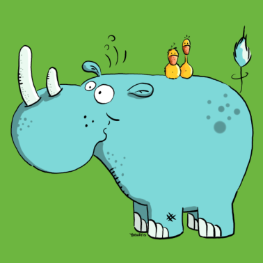 Zoom image Drôle rhinocéros comique - Rhino