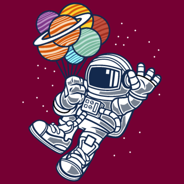 Zoom image Astronaute avec des ballons