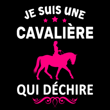 Zoom image Cadeau Une cavalière équitation cheval qui déchire