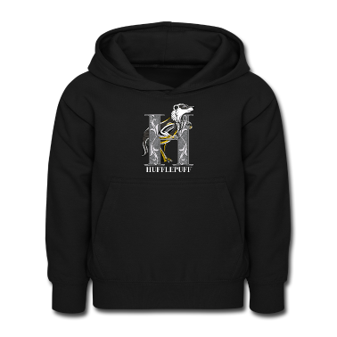 1. Bursdag  - Harry Potter Hufflepuff Coat of Arms Monochrome