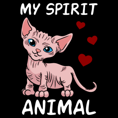 Zoom image Sphynx Katt Mitt Andedjur Kärlekshjärta