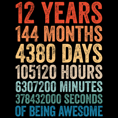 Zoom image 12-års fødselsdag 12 år retro gave Vinatge