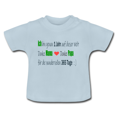 1. Geburtstag  - Erster Geburtstag, 1.Geburtstag, Ein Jahr alt.