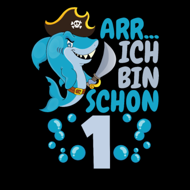 Zoom image 1. Geburtstag Ich bin schon 1 Hai Meer
