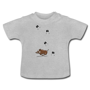 1. Cumpleaños  - Jabalí corriendo con rastros de regalo de siembra salvaje.