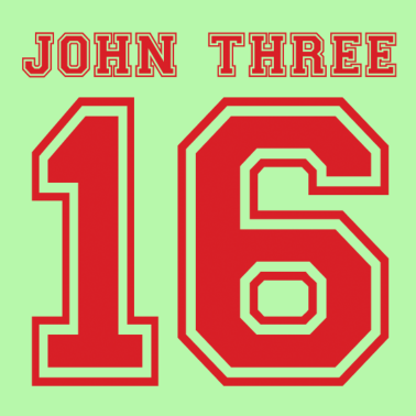 Zoom image John Thre 16 red - Joh. 3:16