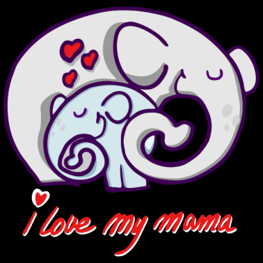 Zoom image Adoro la mia maglietta incinta per mamma elefante