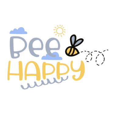 Zoom image Divertente ape Bee felice - fiori e sole